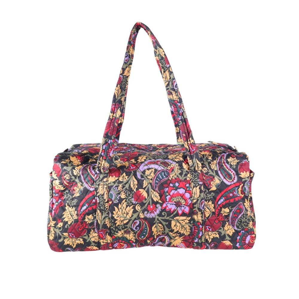 Vera Bradley Quilted Cotton Original Duffel Bag - Midnight Garden Paisley - NWT - Picture 3 of 9